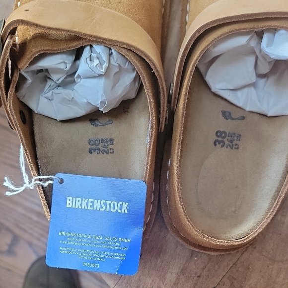 NIB Birkenstick Lutry Premium Suede Mink Womens Sz 38 US 7.0 Narrow. - Picture 3 of 7